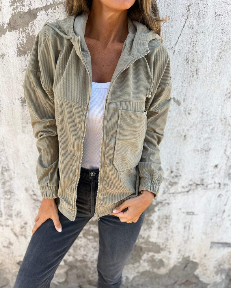 Danna Women’s Corduroy Zip Hoodie