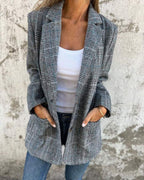 EIRA - Timeless Checkered Blazer for Women