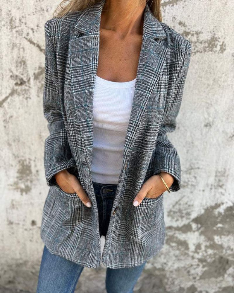 EIRA - Timeless Checkered Blazer for Women