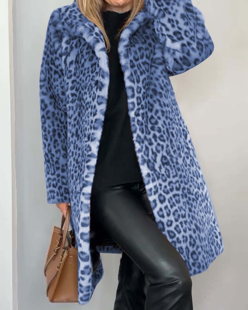 Leia Leopard Print Longline Coat – Bold, Chic & Made to Turn Heads