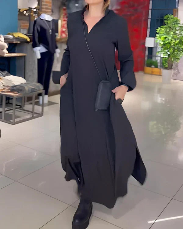 Loose Fit Maxi Dress with Slit – Effortless Aussie Style & Comfort