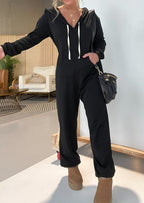 LoraviStyle™ Women’s Cozy Lounge Jumpsuit – Oversized, Hooded & Everyday Comfort