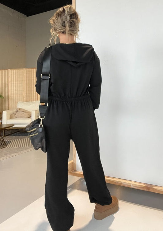LoraviStyle™ Women’s Cozy Lounge Jumpsuit – Oversized, Hooded & Everyday Comfort