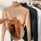 LoraviStyle Women’s Winter Fleece Knit Top – Soft, Warm & Stretchable