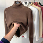 LoraviStyle Women’s Winter Fleece Knit Top – Soft, Warm & Stretchable
