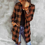 JUNIPER | WOMEN'S CHECKERED LONG SHIRT JACKET