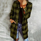 JUNIPER | WOMEN'S CHECKERED LONG SHIRT JACKET
