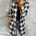 JUNIPER | WOMEN'S CHECKERED LONG SHIRT JACKET