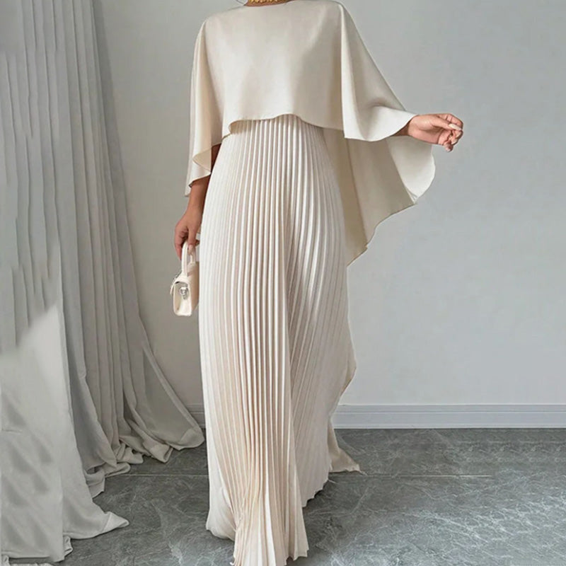 Elegant Asymmetrical Pleated Dress – Refined, Flowy & Unique