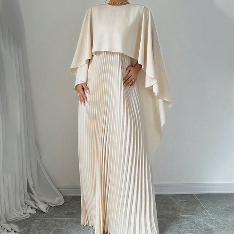 Elegant Asymmetrical Pleated Dress – Refined, Flowy & Unique