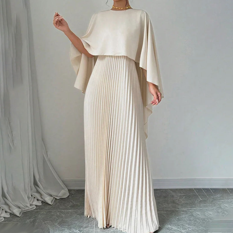 Elegant Asymmetrical Pleated Dress – Refined, Flowy & Unique