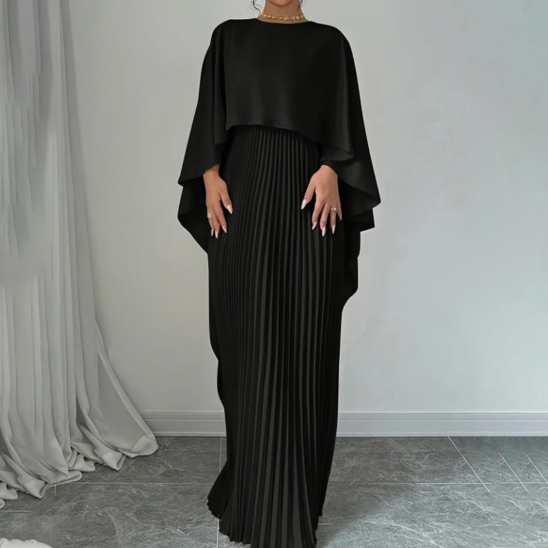 Elegant Asymmetrical Pleated Dress – Refined, Flowy & Unique